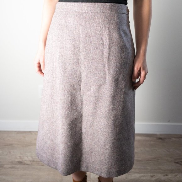 Vintage Wool Mid Length Skirt - Picture 6 of 8